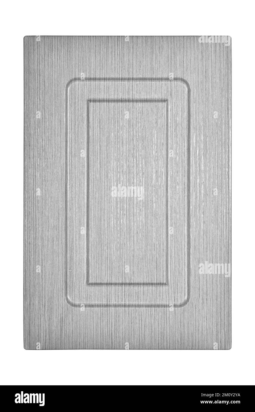 Porta decorativa in legno bianco nero armadio cucina isolato su sfondo bianco Foto Stock