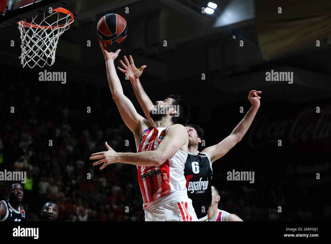 Belgrado, Serbia, 2nd dicembre 2022. Stefan Markovic di Crvena Zvezda MTS Belgrado in azione durante il 2022/2023 Turkish Airlines Eurolega Match tra Crvena Zvezda MTS Belgrado e Virtus Segafredo Bologna ad Aleksandar Nikolic a Belgrado, Serbia. Dicembre 2, 2022. Credito: Nikola Krstic/Alamy Foto Stock