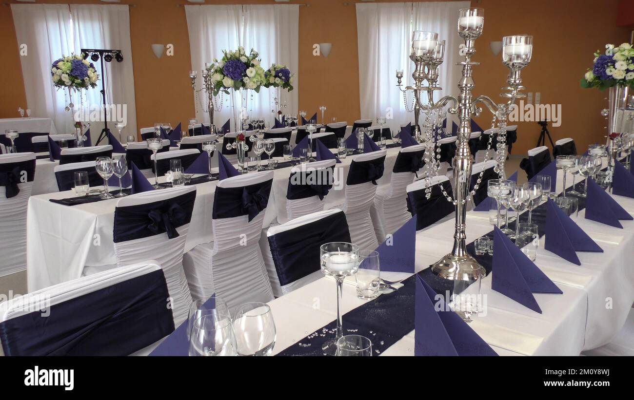 Lussuoso ed elegante salone per matrimoni. 4. Foto Stock