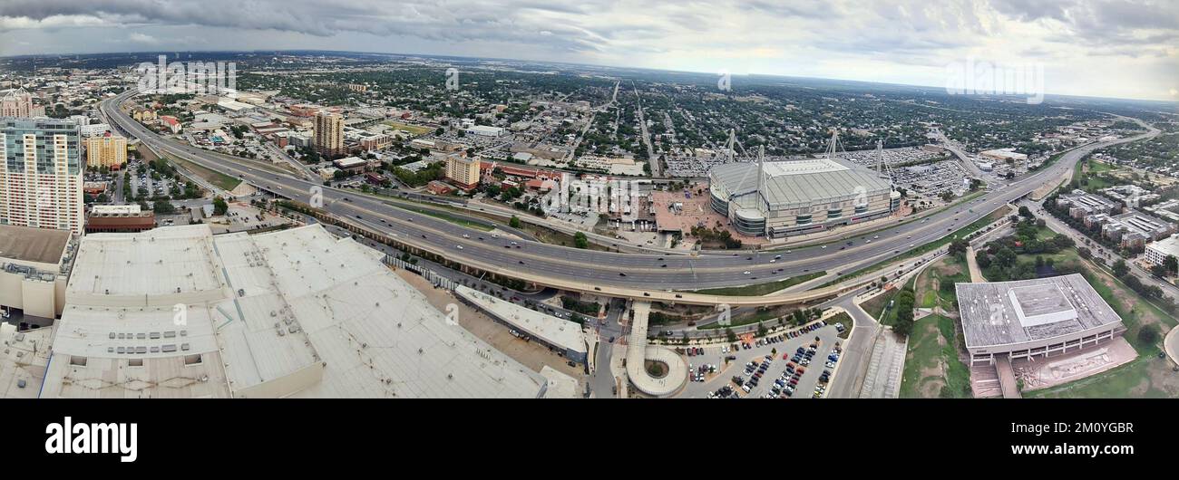 Vista aerea di San Antonio, Texas Foto Stock