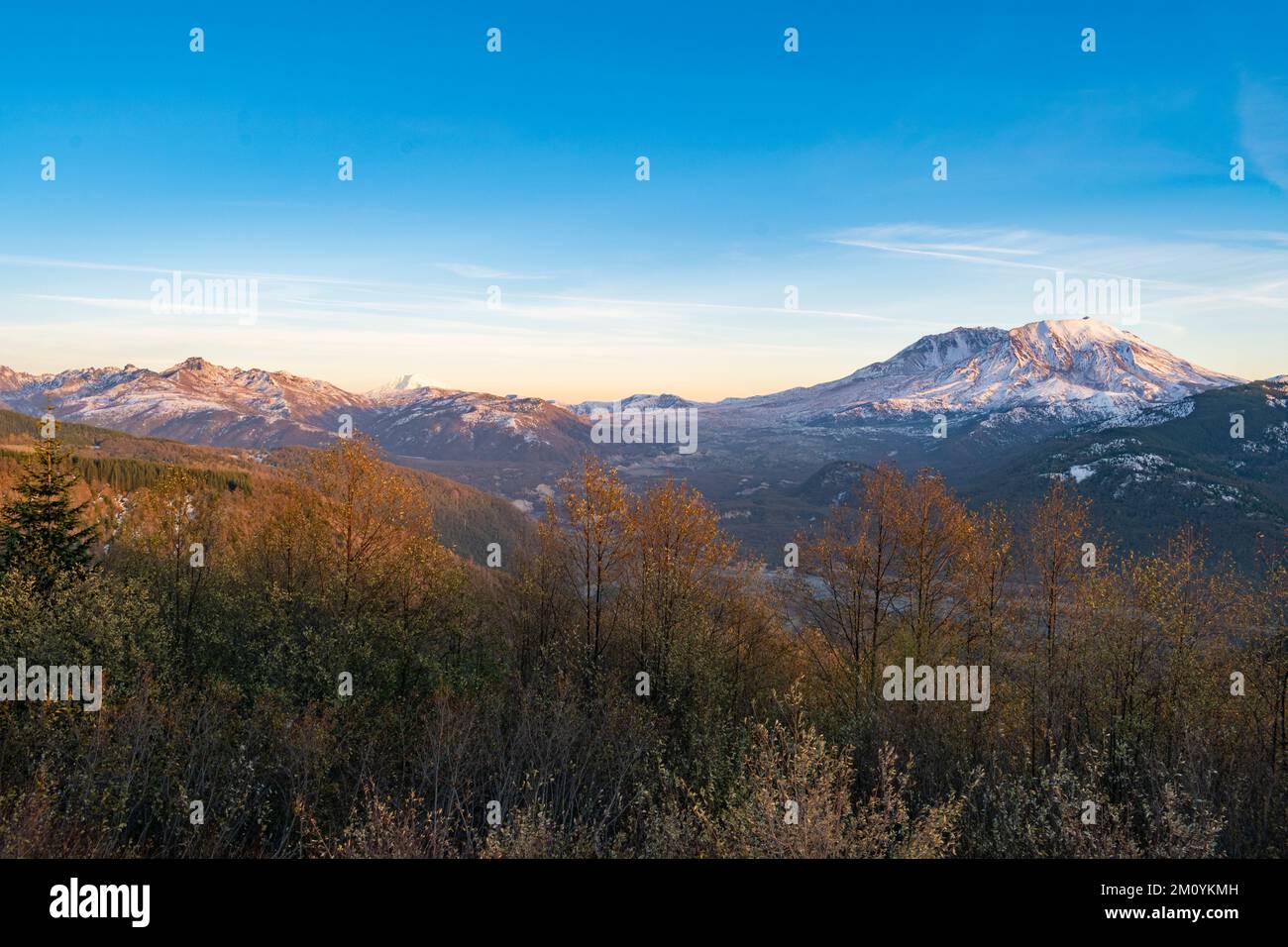 Mt. St Helens al tramonto Foto Stock