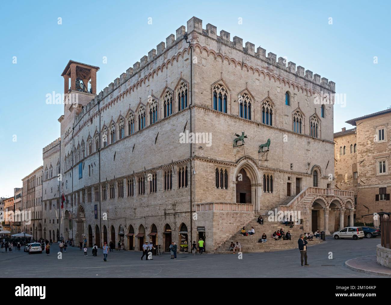 Palazzo dei Priori, Perugia, Umbria, Italia Foto Stock