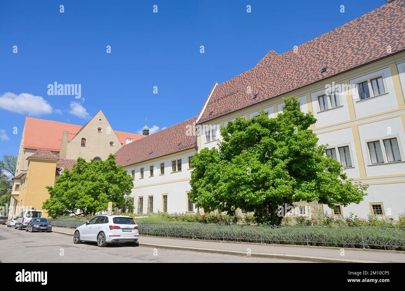 Emmeramsplatz, Außenansicht Schloss St Emmeram, Thurn und Taxis, Regensburg, Bayern, Deutschland Foto Stock