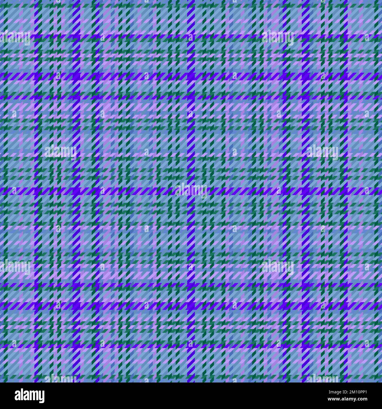 Tessuto senza cuciture. Plaid vettoriale di fondo. Motivo in tessuto tartan nei colori blu e viola. Illustrazione Vettoriale
