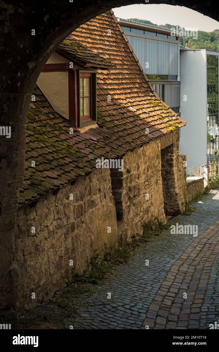 Schwäbish Hall. Piccola città in Germania Foto Stock