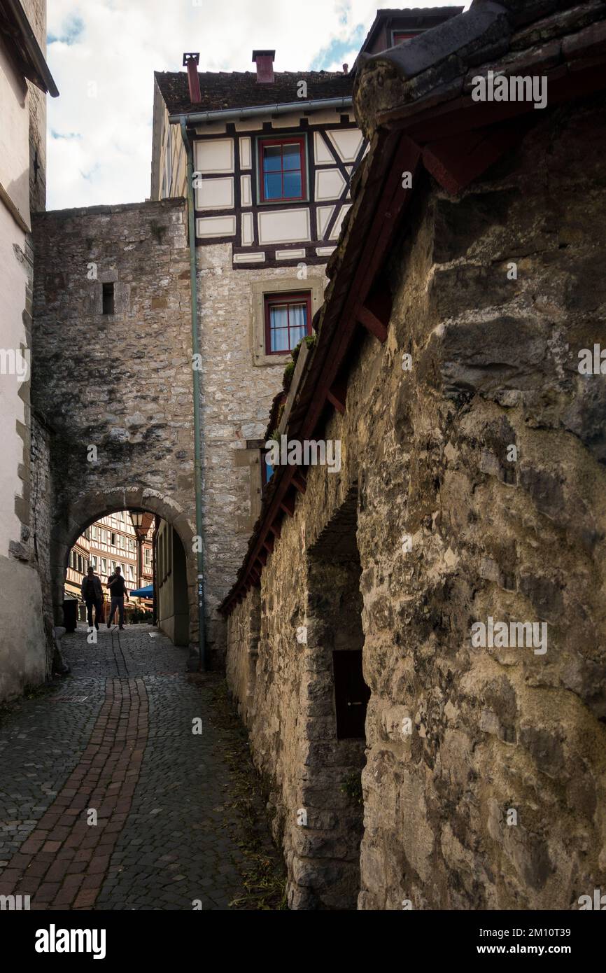 Schwäbish Hall. Piccola città in Germania Foto Stock