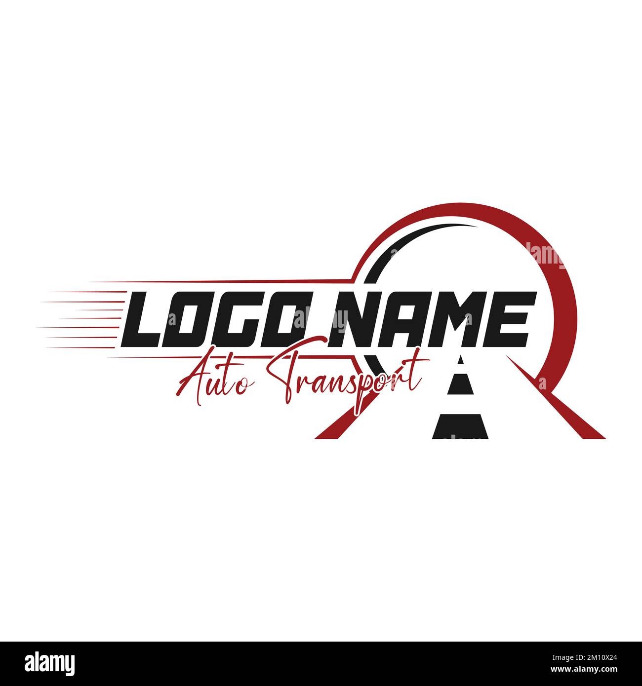 Logo aziendale logistica design camion trasporto rimorchi, express vehicle delivery azienda modello idea Illustrazione Vettoriale