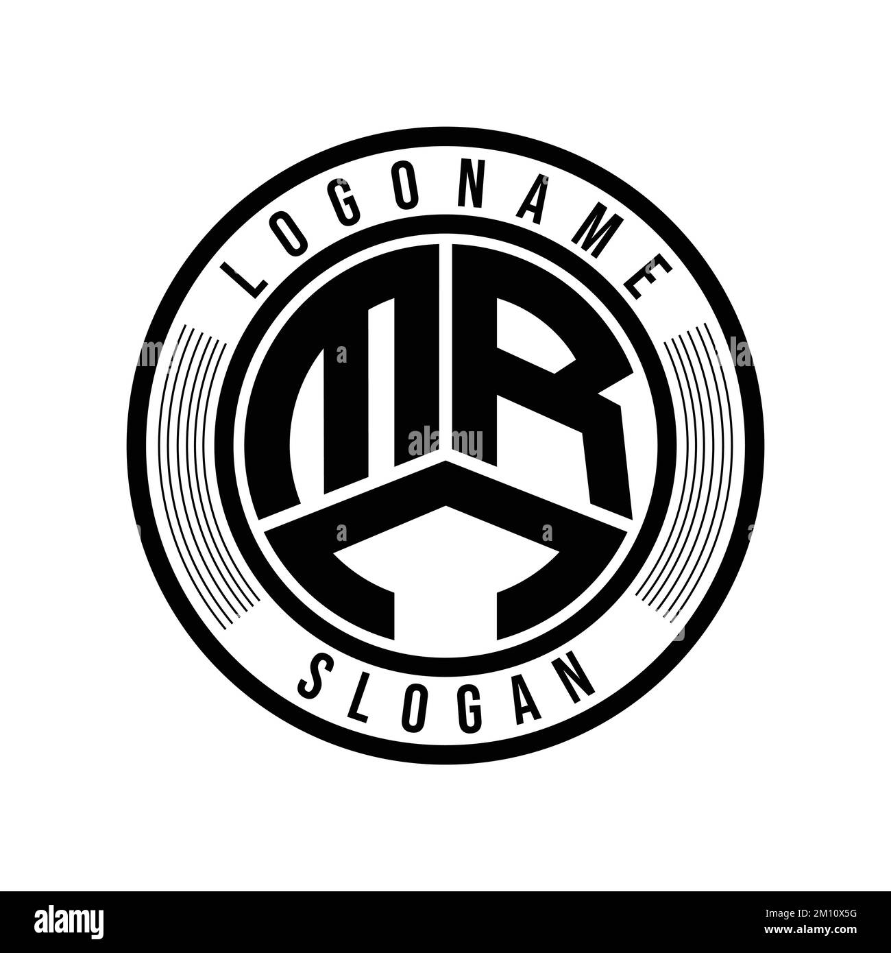 Logo lettera MRC su sfondo bianco. MRC creative iniziali lettera logo concetto. Lettera MRC. Illustrazione Vettoriale