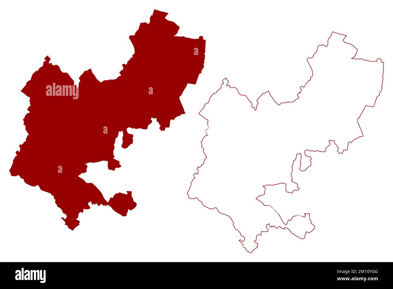 Autorità unitaria del Bedfordshire centrale (Regno Unito di Gran Bretagna e Irlanda del Nord, contea cerimoniale Bedfordshire, Beds, Inghilterra) mappa ve Illustrazione Vettoriale