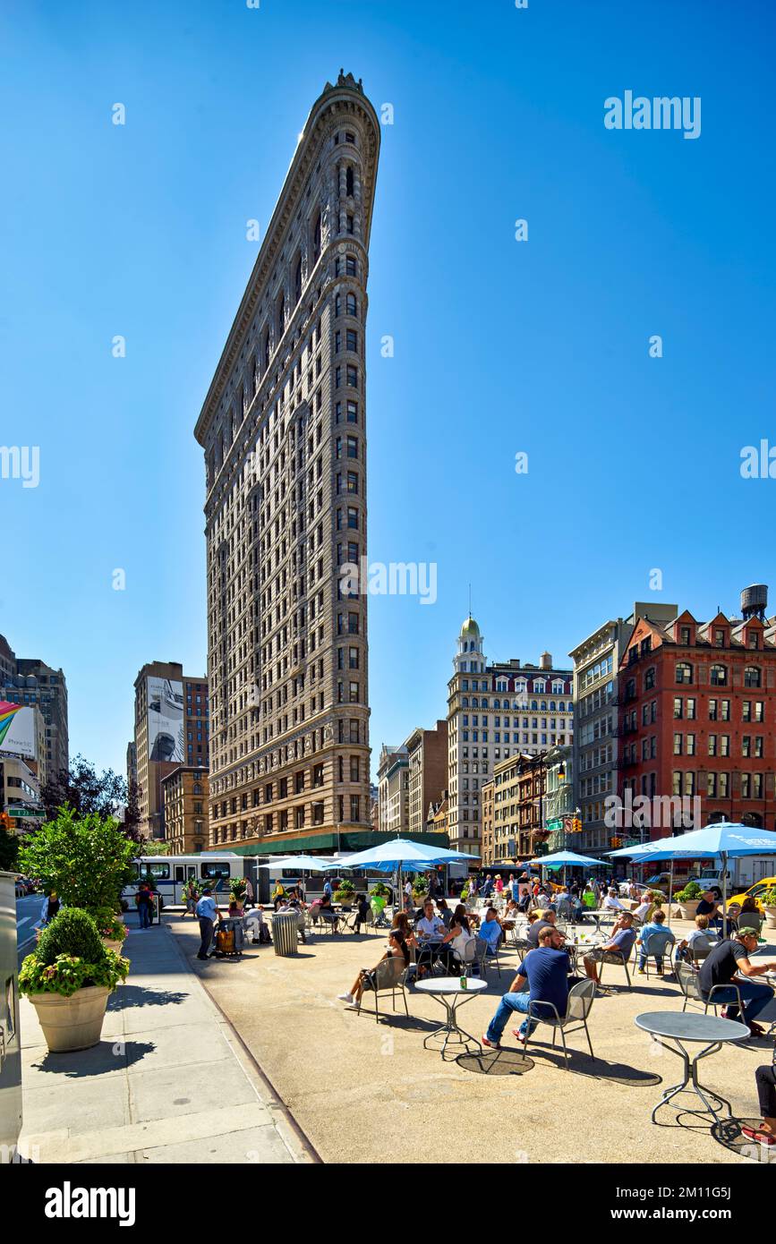 New York. Manhattan. Stati Uniti. Il Flatiron Building Foto Stock