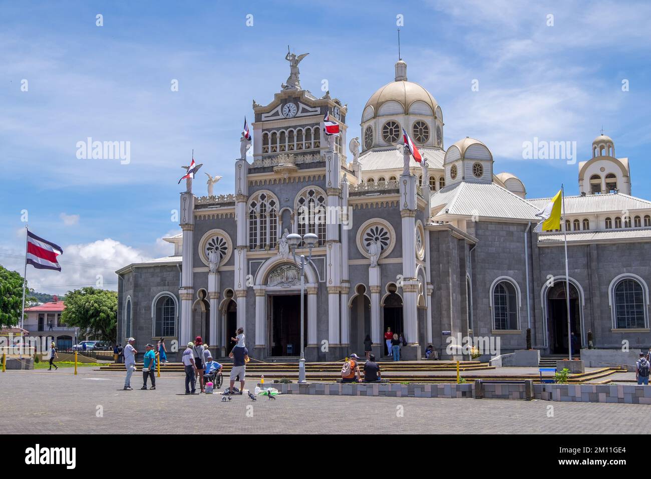 Basilica di nostra Signora degli Angeli nel centro urbano della città di Cartago in Costa Rica Foto Stock
