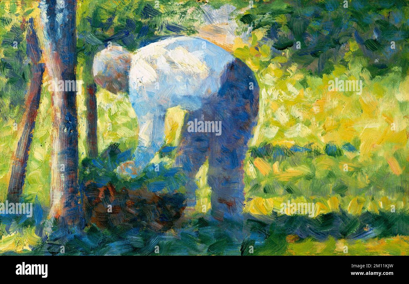 Il giardiniere di Georges Seurat (1859-1891), olio su legno, circa 1882-83 Foto Stock