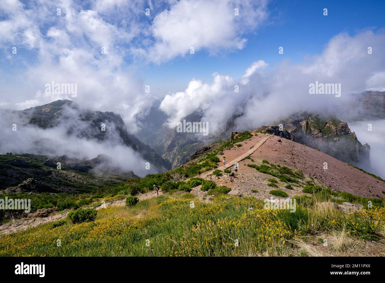 A Pico do Arieiro sull'isola portoghese di Madeira Foto Stock