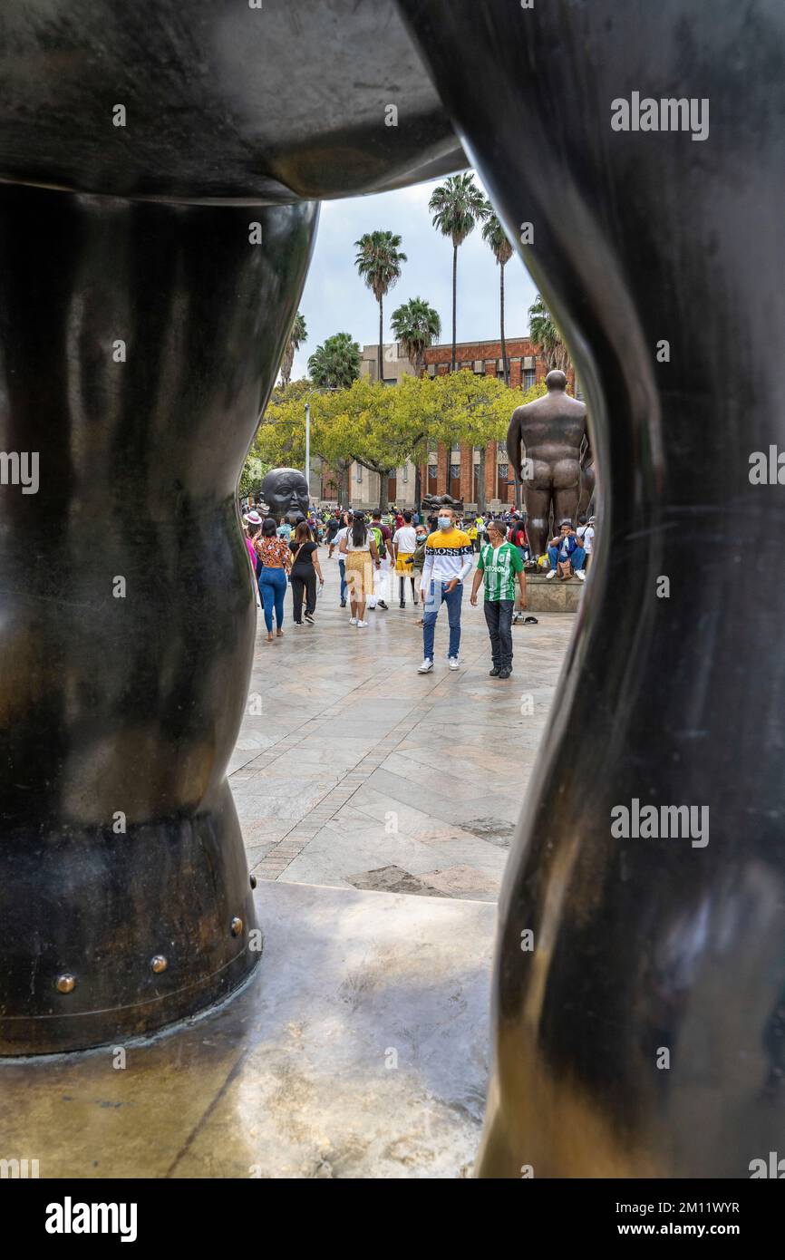 Sud America, Colombia, Departamento de Antioquia, Medellín, la Candelaria, Plaza Botero Foto Stock