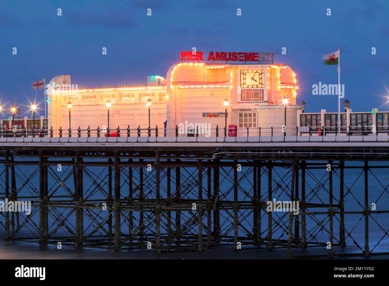 Inghilterra, West Sussex, Worthing, Worthing Pier Foto Stock