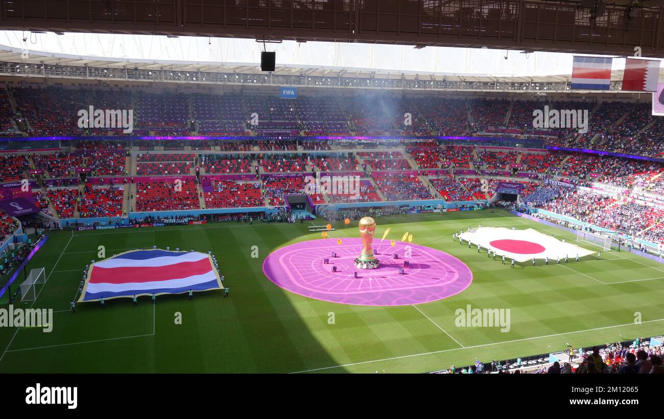 Costa Rica vs Giappone nella Coppa del mondo Qatar 2022 Foto Stock