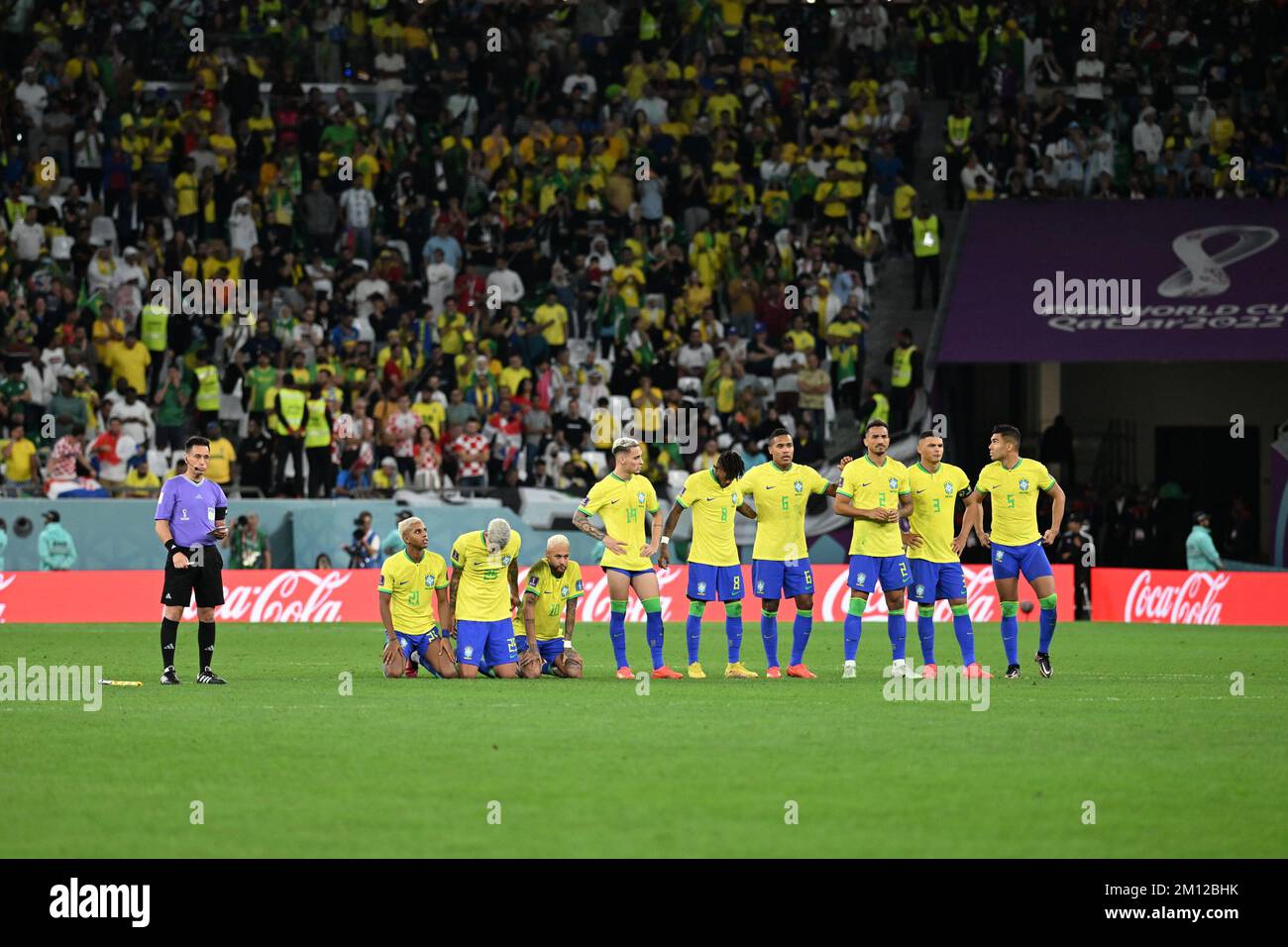 Doha, Catar. 09th Dec, 2022. Nazionale brasiliana durante la partita tra Croazia e Brasile, valida per i quarti di finale della Coppa del mondo, tenutasi presso l'Education City Stadium di Doha, Qatar. Credit: Richard Callis/FotoArena/Alamy Live News Foto Stock