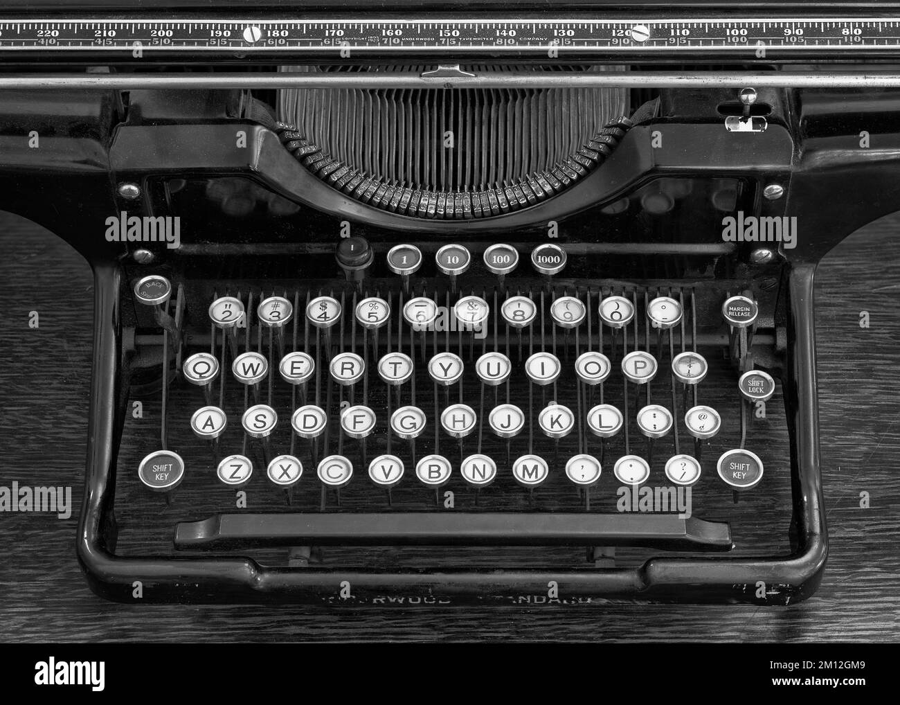 Macchina da scrivere Underwood all'interno del tribunale Pioneer di St George, Utah Foto Stock