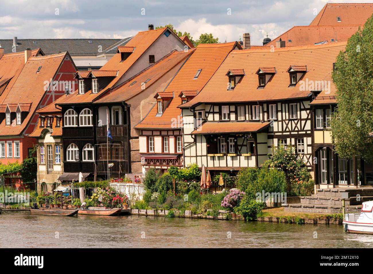 L'ex insediamento di pescatori 'piccola Venezia' nella città dell'isola di Bamberga, Città Patrimonio dell'Umanità dell'UNESCO di Bamberga, alta Franconia, Franconia, Baviera, Germania Foto Stock