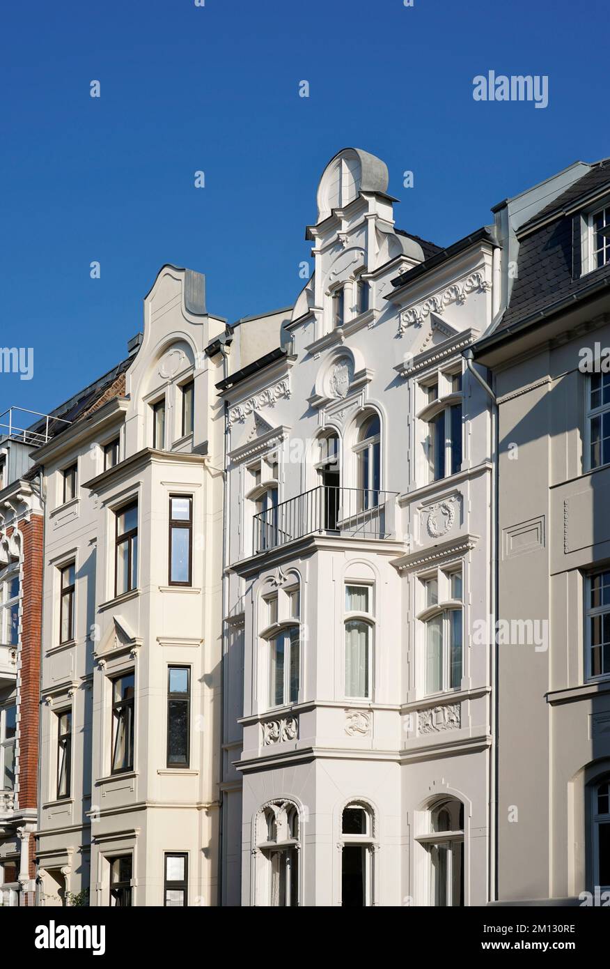 Germania, Renania settentrionale-Vestfalia, Bonn, Südstadt, case di città, Case borghesi, Gründerzeit, classicismo, baia finestra Foto Stock