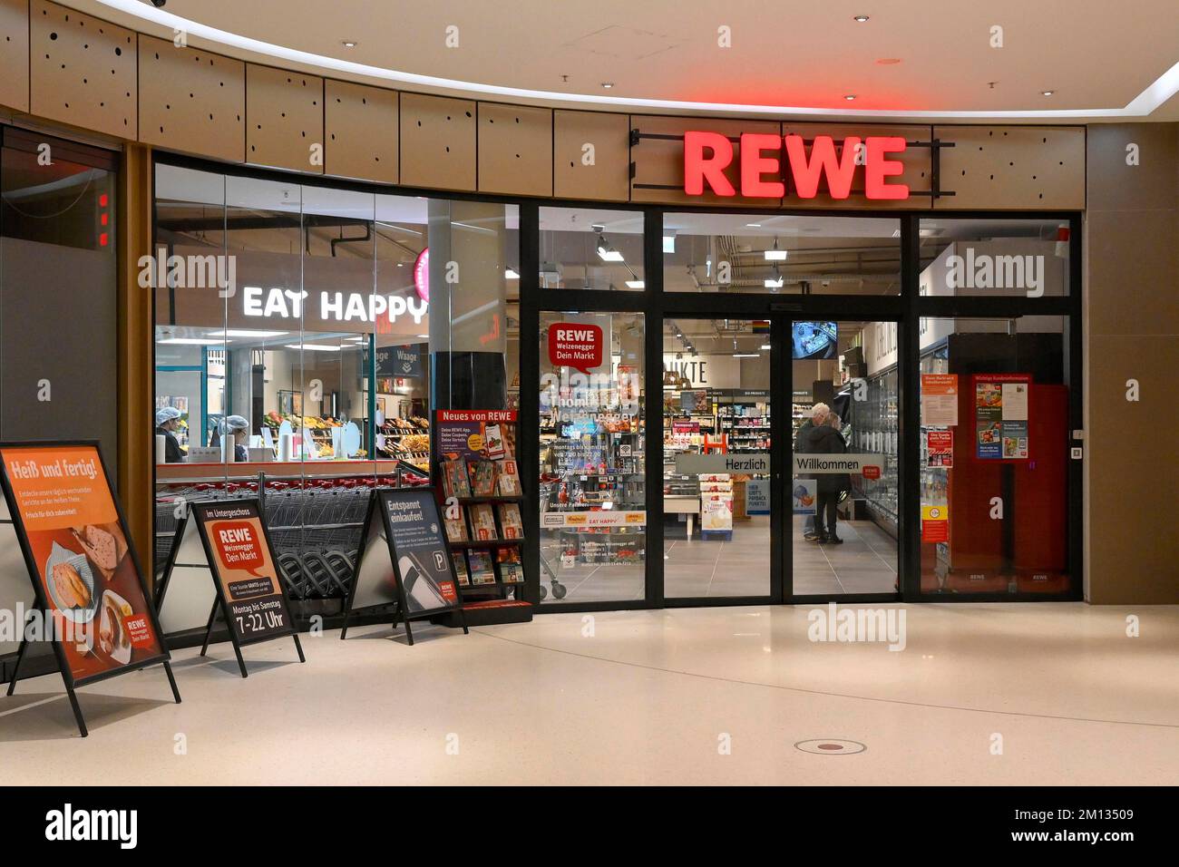 Ingresso Rewe Foto Stock