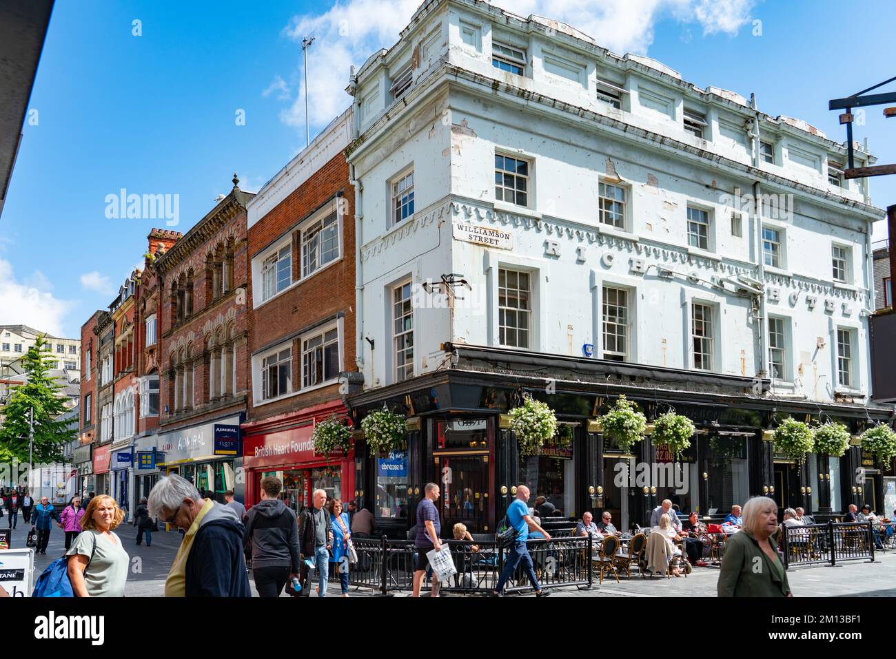 The Richmond Pub, Williamson Street, Liverpool. Immagine ripresa nel luglio 2022. Foto Stock