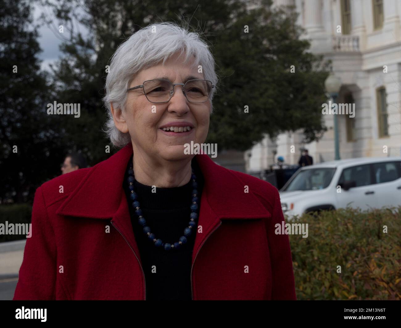 8 dicembre 2022, Washington, District of Columbia, USA: ELEANOR SMEAL, presidente e co-fondatore della maggioranza femminista e ormai presidente, da decenni si batte per l'approvazione dell'Equal Rights Amendment, o SER. È venuta a Capitol Hill per sollecitare il Congresso a far pubblicare l'Emendamento del 28th come parte degli Stati Uniti Costituzione. Il SER codifica che le donne e gli uomini hanno pari diritti in base alla legge. (Credit Image: © sue Dorfman/ZUMA Press Wire) Foto Stock