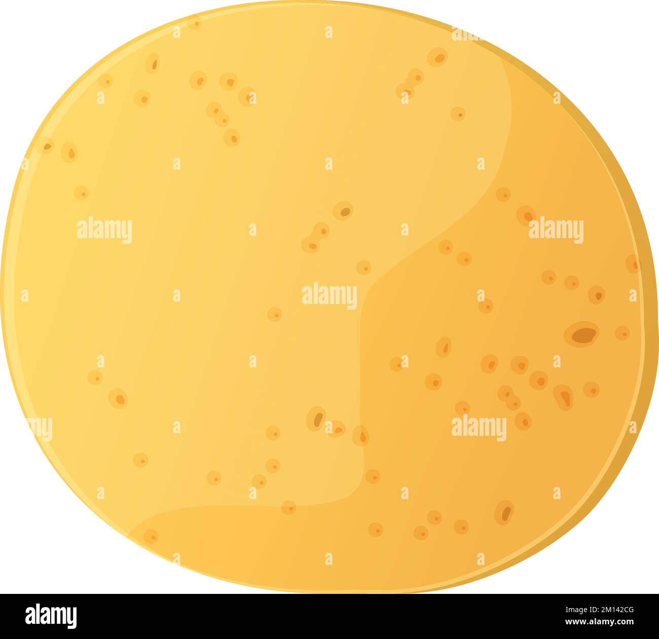 Focaccia di tortilla messicana. Latino illustrazione di cucina americana in stile cartoon isolato su bianco Illustrazione Vettoriale