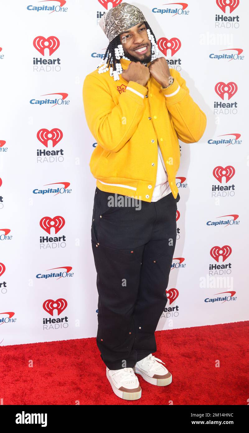 New York City, Stati Uniti. 09th Dec, 2022. MANHATTAN, NEW YORK CITY, NEW YORK, USA - 09 DICEMBRE: Il rapper americano Armani White arriva alla 2022 iHeartRadio Z100 New York Jingle Ball che si tiene al Madison Square Garden il 9 dicembre 2022 a Manhattan, New York City, New York, USA. (Foto di Jordan Hinton/Image Press Agency) Credit: Image Press Agency/Alamy Live News Foto Stock