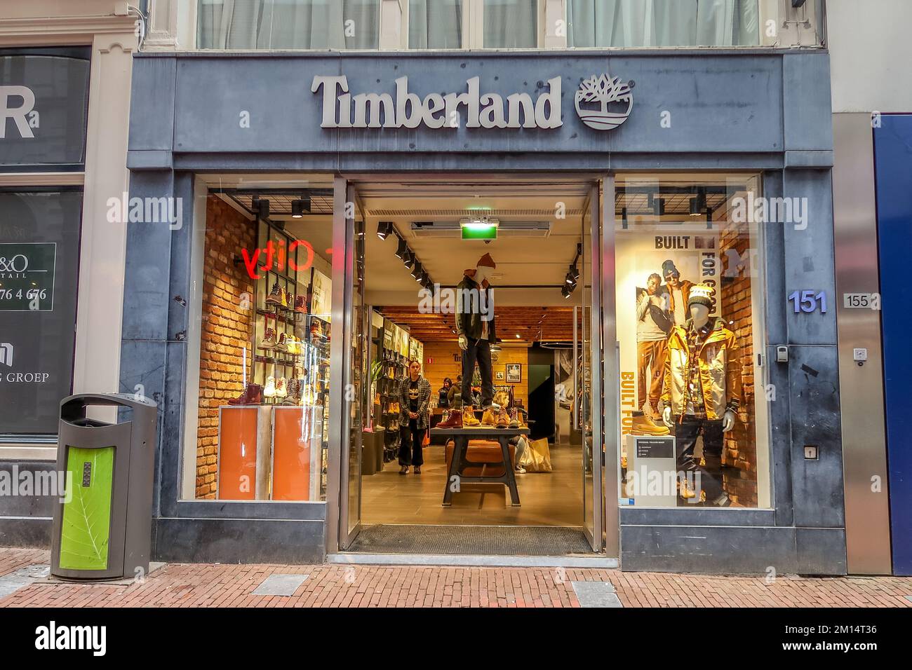 Amsterdam, Paesi Bassi. Ottobre 2022. Il negozio di Timberland ad Amsterdam. Foto di alta qualità Foto Stock