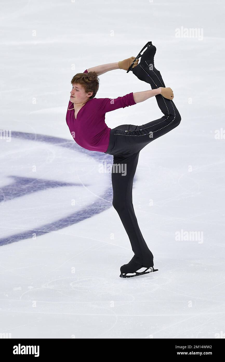 Torino, Italia, Italia. 8th Dec, 2022. Torino, 8-11 2022 dicembre, Italia Palavela.ISU GRAN PREMIO DI FIGURA SKATING FINALE 2022.Men Short Program.Ilia Malinin USA (Credit Image: © Tonello Abozzi/Pacific Press via ZUMA Press Wire) Foto Stock