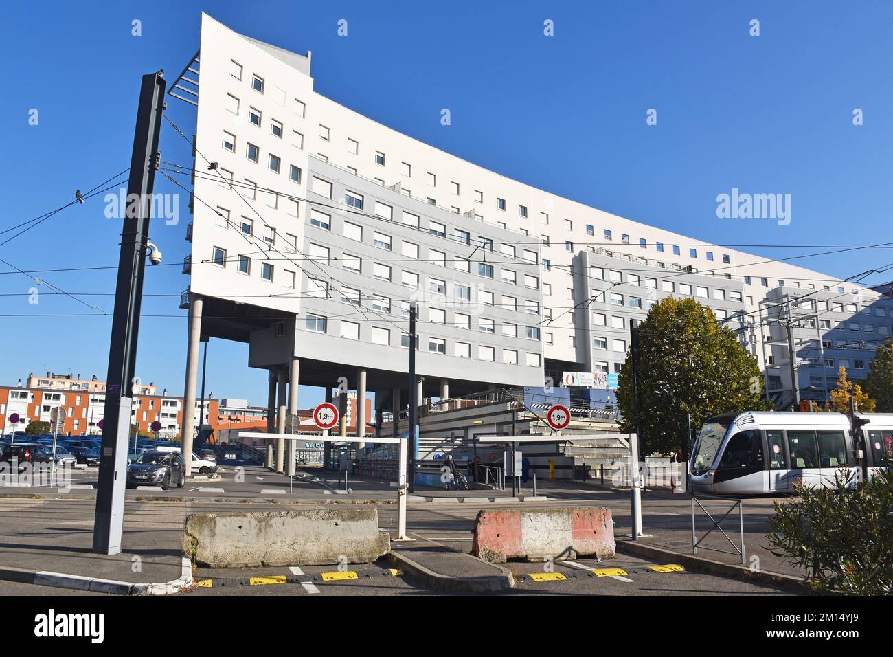 Tolosa, Francia, Résidence étudiant Aragon, University Hall of Residence con 222 appartamenti tipo T1 e T2 nel quartiere di Arènes, aperto nel 1994 Foto Stock