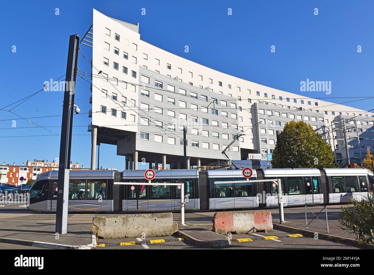 Tolosa, Francia, Résidence étudiant Aragon, University Hall of Residence con 222 appartamenti tipo T1 e T2 nel quartiere di Arènes, aperto nel 1994 Foto Stock