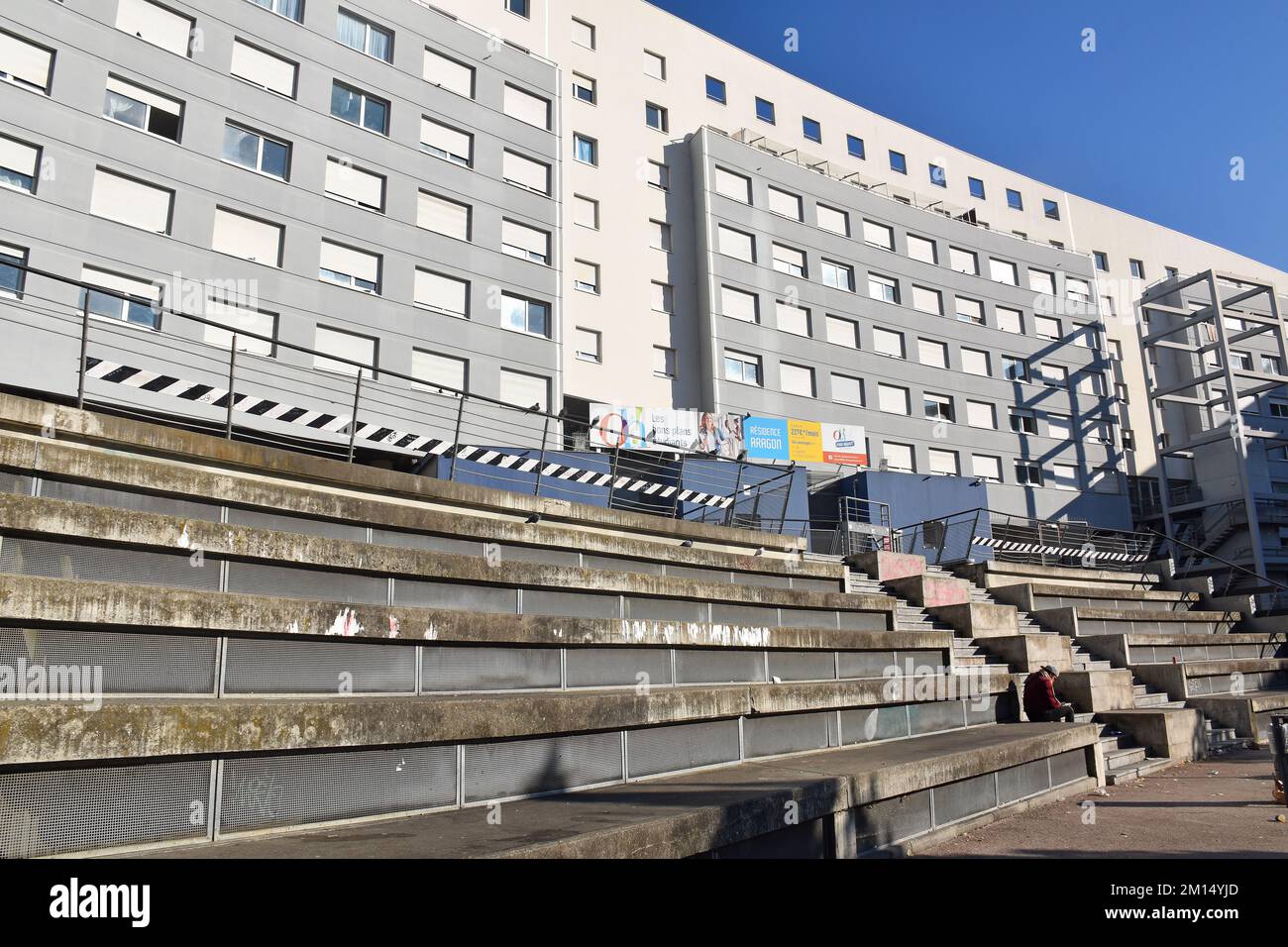 Tolosa, Francia, Résidence étudiant Aragon, University Hall of Residence con 222 appartamenti tipo T1 e T2 nel quartiere di Arènes, aperto nel 1994 Foto Stock