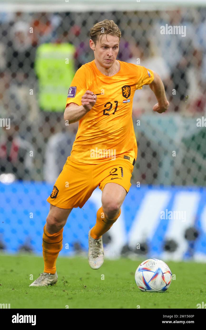LUSAIL CITY, QATAR - 09 DICEMBRE: Coppa del mondo FIFA Qatar 2022 quarto finale di incontro tra Paesi Bassi e Argentina al Lusail Stadium il 09 dicembre 2022 a Lusail City, Qatar. Katar Niederlande Argentinien Frenkie De Jong of Netherlands Fussball WM 2022 in Qatar FIFA World Cup 2022 © diebilderwelt / Alamy Stock Foto Stock