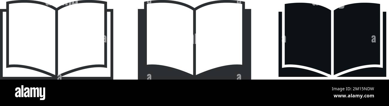 Icona del libro impostata in colori diversi. Libri. Design semplice e piatto. Grafica vettoriale Illustrazione Vettoriale
