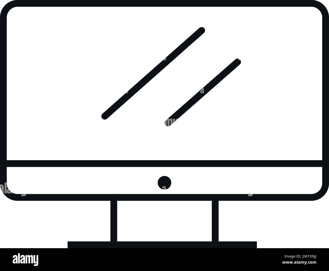 Icona Monitor. Computer. Design semplice e piatto. Grafica vettoriale Illustrazione Vettoriale