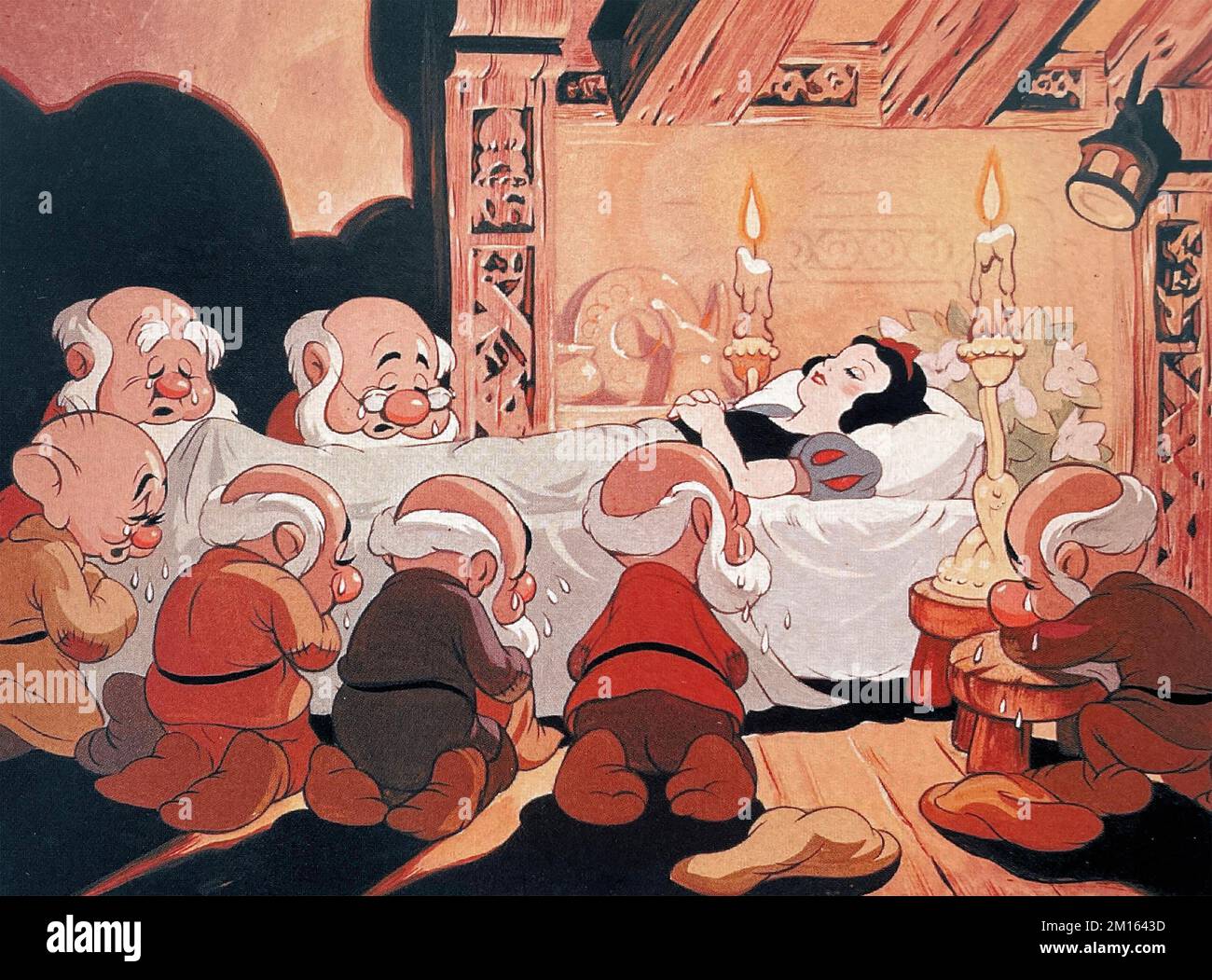 BIANCO NEVE E I SETTE NANI 1937 Walt Disney film d'animazione musicale. Foto Stock
