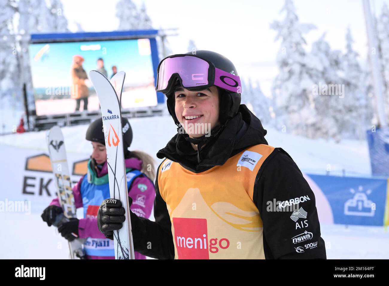 Vincitore Jakara Anthony, Australia, durante la finale della FIS Freestyle Ski World Cup 2022/23 a Idre fjall, Svezia, 10 2022 dicembre. Foto: Nisse Schmid Foto Stock