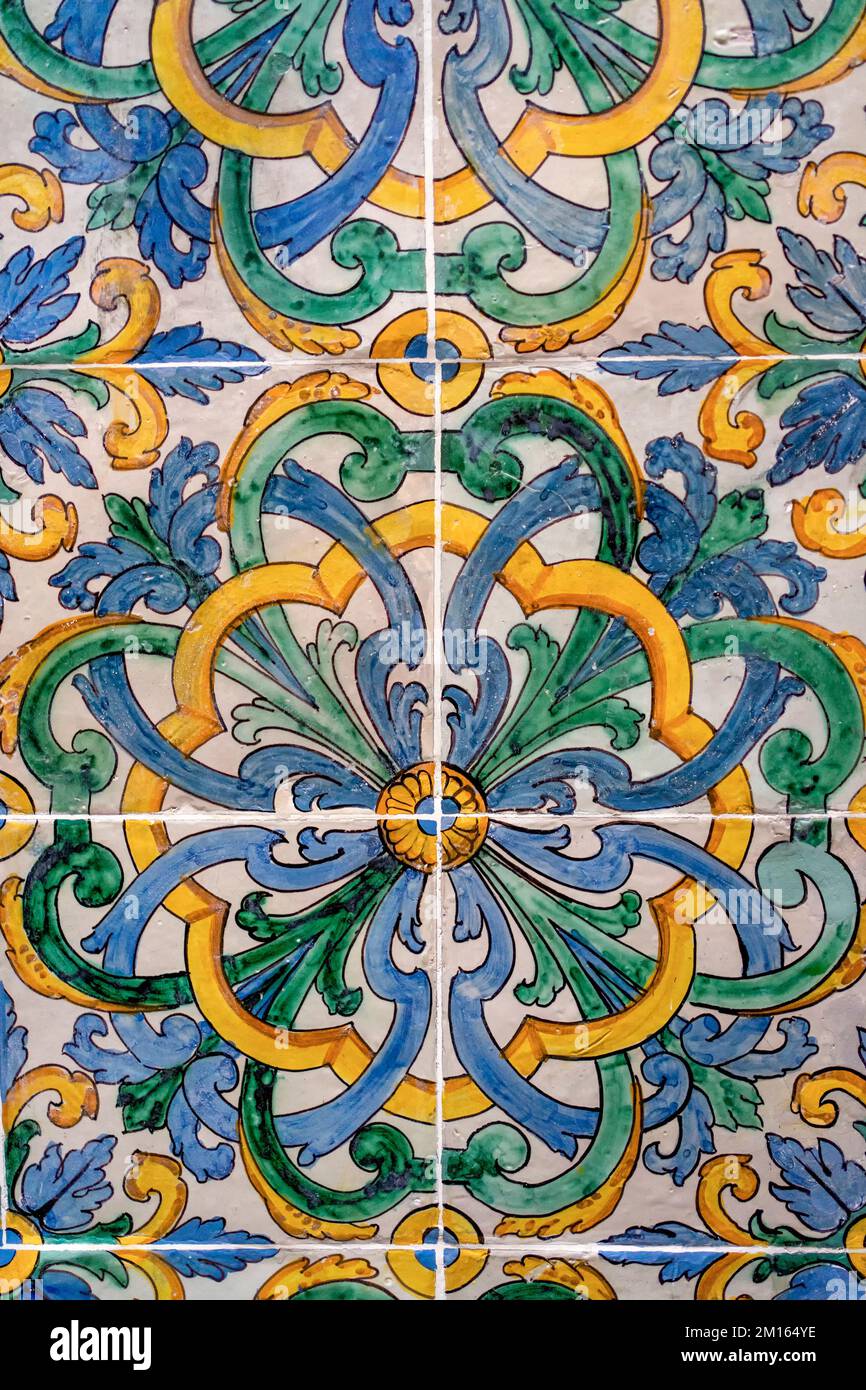 Piastrelle Iznik fatte a mano del Palazzo Topkapi a Istanbul, Turchia Foto Stock