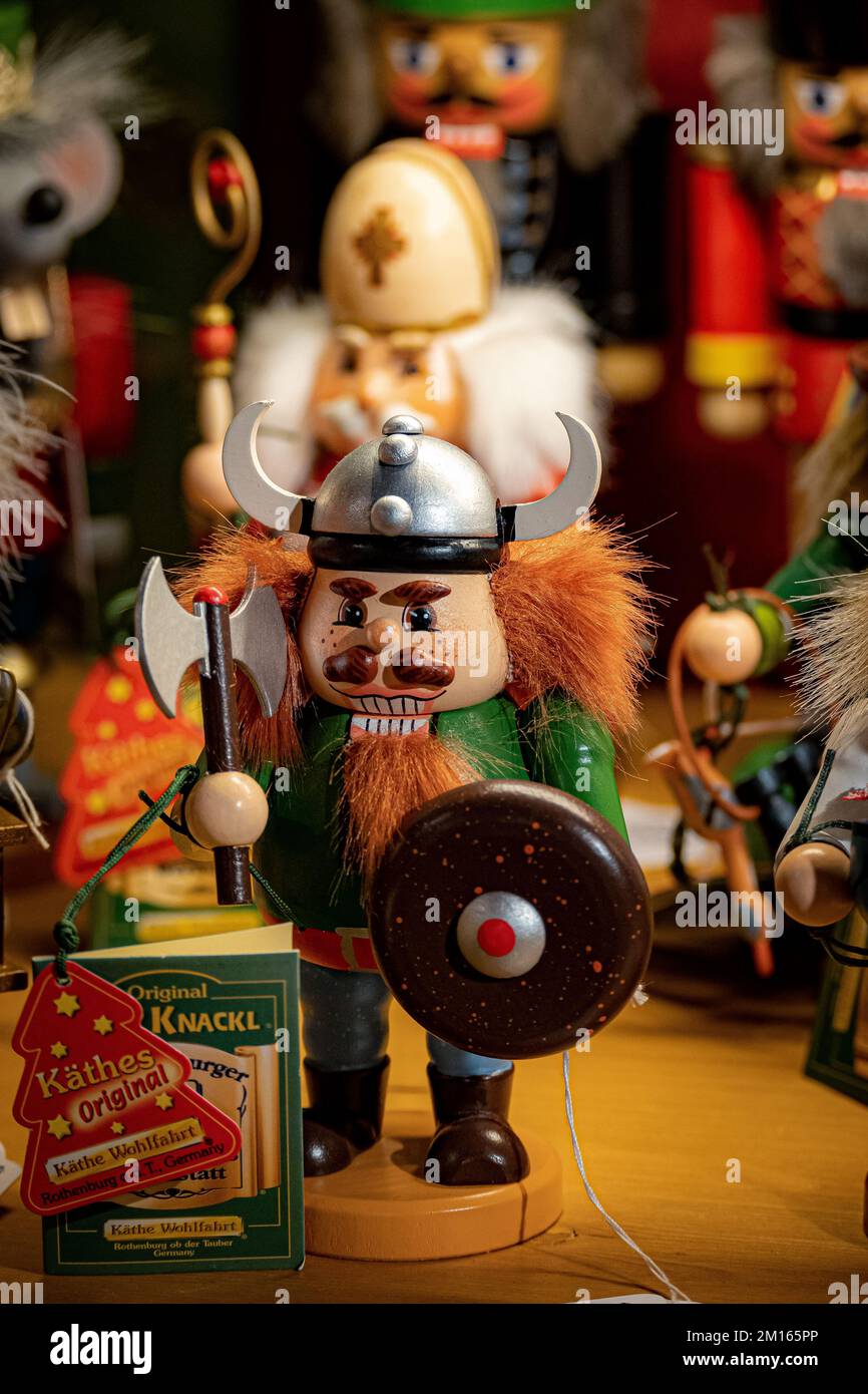 Decorazioni natalizie nel mercatino di Natale Hannover Germania Foto Stock