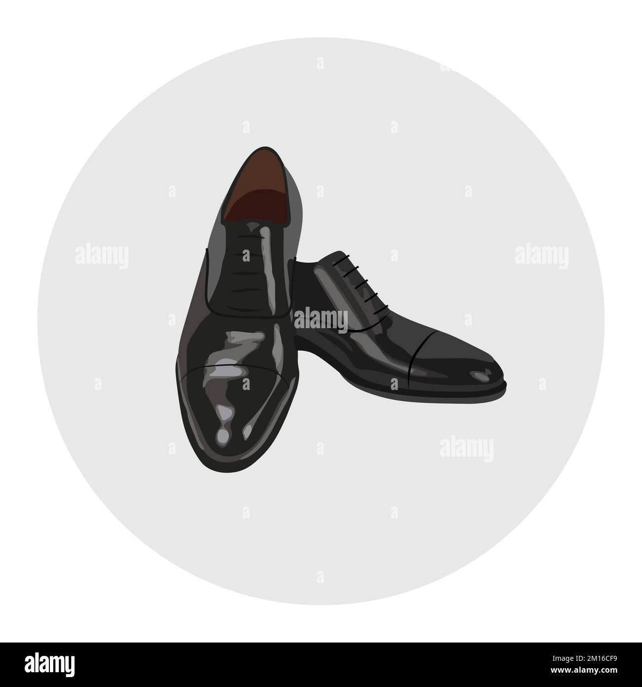 Scarpe da uomo eleganti e alla moda su uno sfondo interessante, illustrazione vettoriale Illustrazione Vettoriale