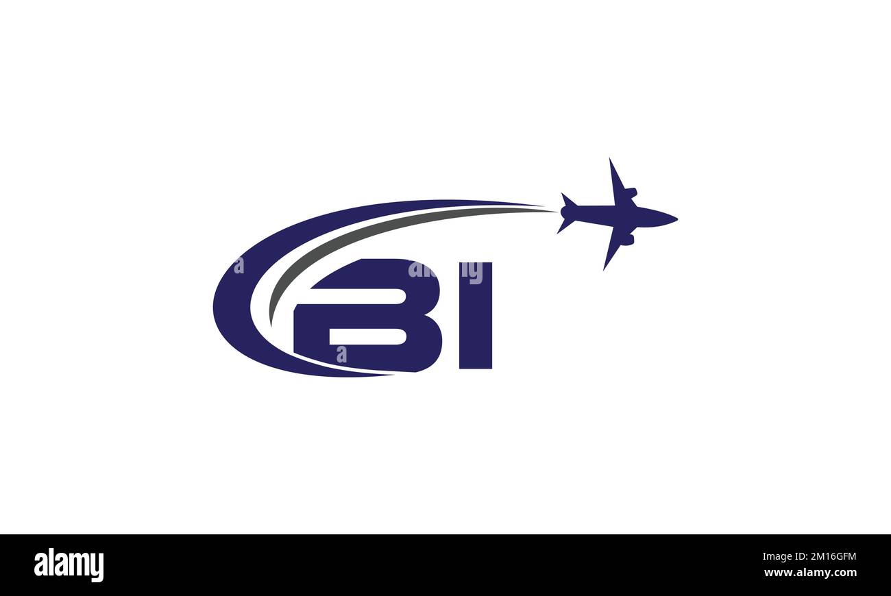 Logo di viaggio e tour, simbolo dell'agenzia aerea e logo monogramma dell'azienda aerea con lettere Illustrazione Vettoriale
