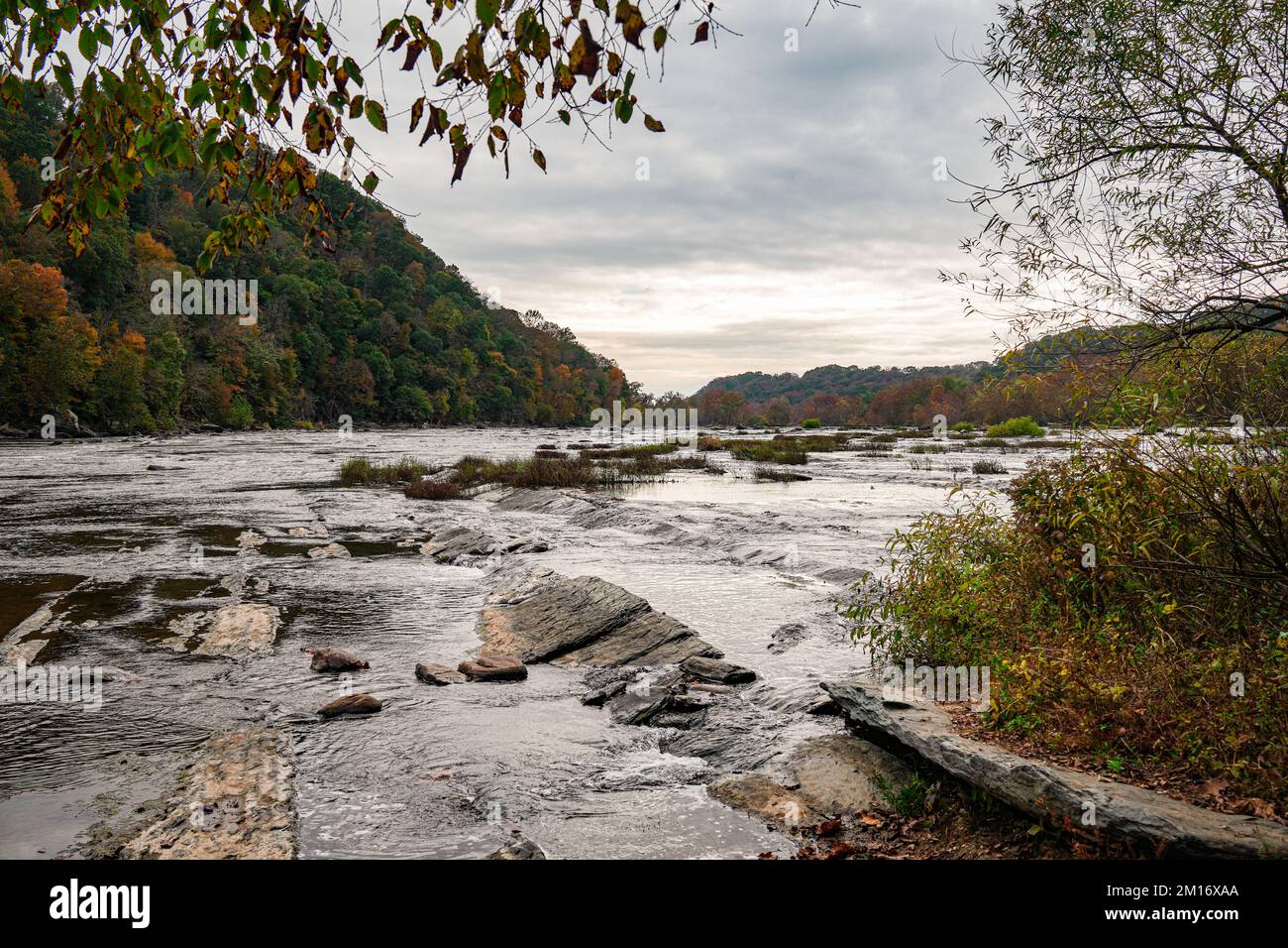 Fiume Shenandoah, Harpers Ferry, West Virginia Foto Stock