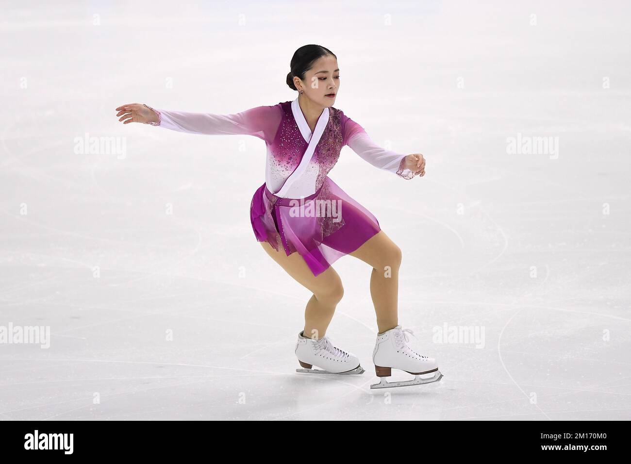 Torino, Italia. 10 dicembre 2022. Rinka Watanabe del Giappone compete nella gara di Pattinaggio libero femminile durante il terzo giorno della finale di Pattinaggio di figura del Gran Premio dell'ISU. Credit: Nicolò campo/Alamy Live News Foto Stock