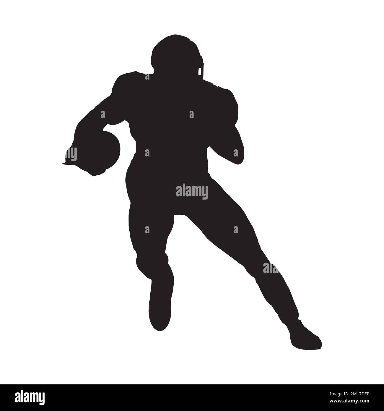 Giocatore di Football Americano Silhouette Illustrazione Vettoriale