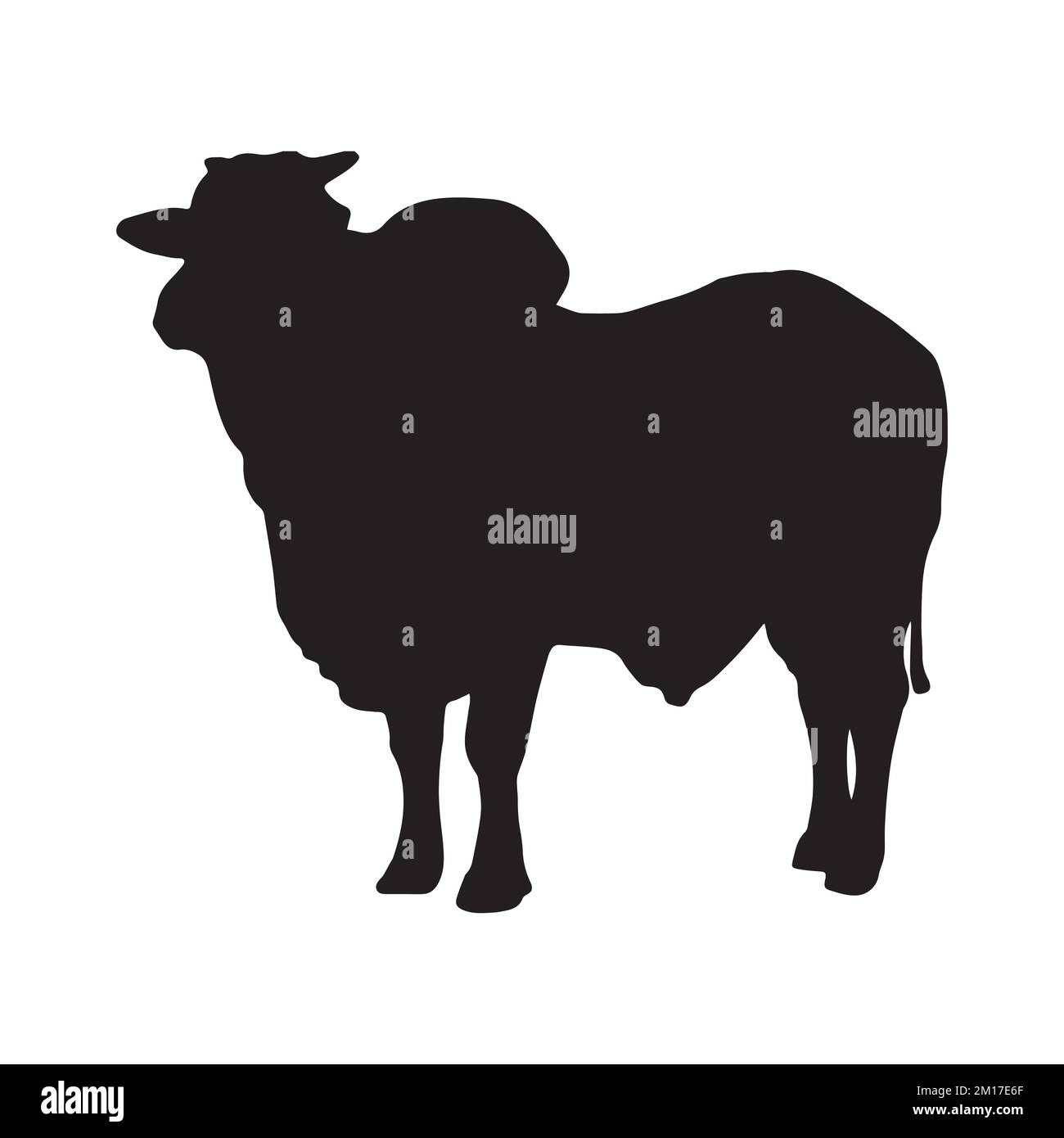 Illustrazione vettoriale della silhouette di Cow Art Illustrazione Vettoriale