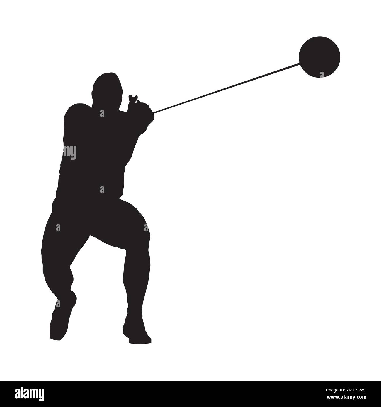Hammer Art Silhouette Illustrazione Vettoriale