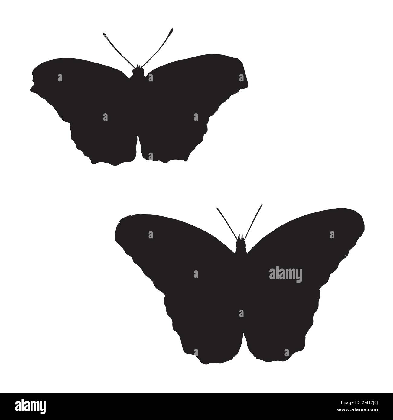 Moth Art Silhouette Illustrazione Vettoriale