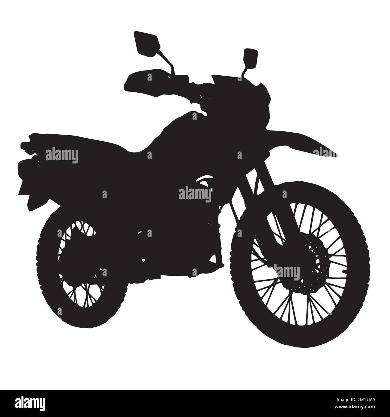 Illustrazione vettoriale di Silhouette motociclistico Illustrazione Vettoriale